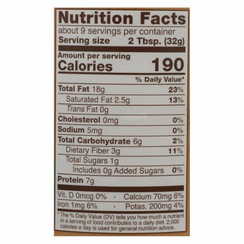 Barney Butter Almond Butter - Bare Crunchy 10 oz (Pack of 6) Perspective: back