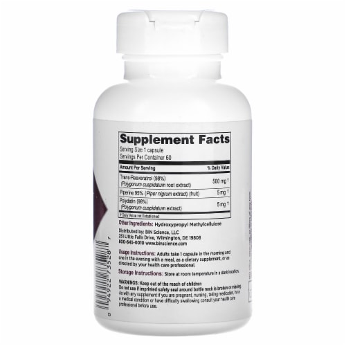 Biotivia Transmax 500 mg - 60 Capsules Perspective: back