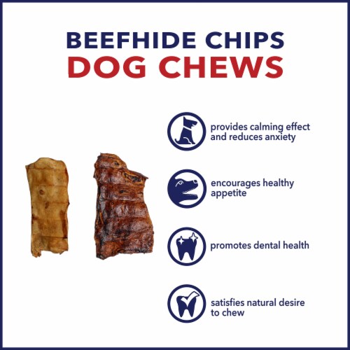 Pet Factory Made in USA Beefhide Chips Assorted Flavors (Beef & Chicken) - 8oz Perspective: back