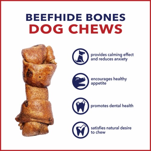 Pet Factory Made in USA Beefhide Bones Beef Flavored 4