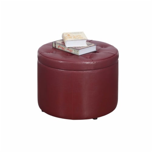 Convenience Concepts 161546BRG Designs4Comfort Round Shoe Ottoman