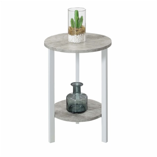 Convenience Concepts 111254C1WF Graystone 24 in. Plant Stand, Faux Birch & White - 23.75 x 15 Perspective: back