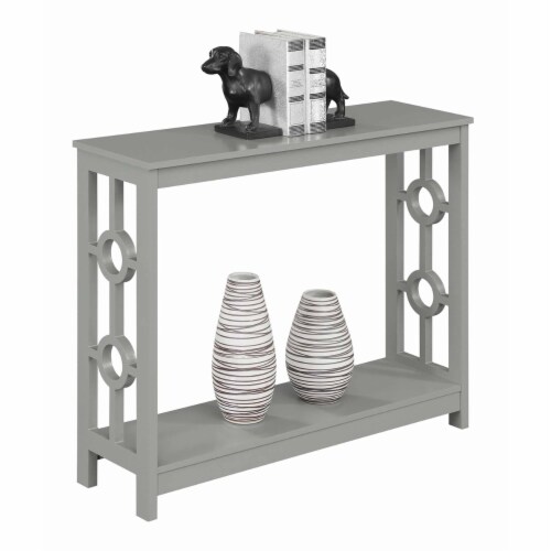 Ring Console Table with Shelf Perspective: back