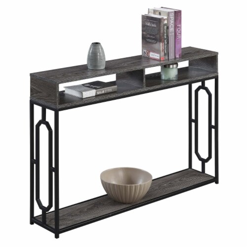 Omega Deluxe Console Table with Shelf Perspective: back