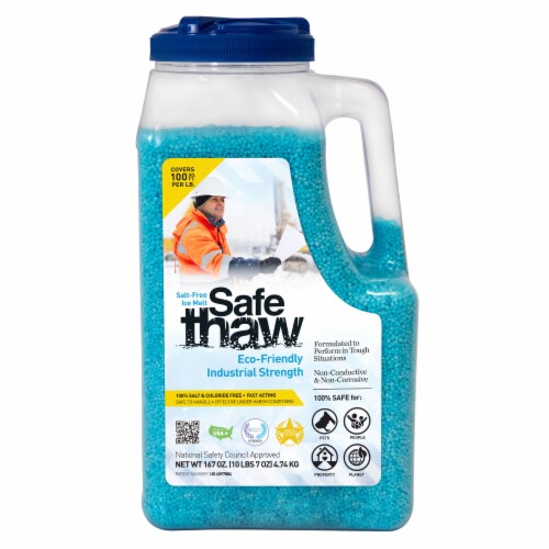 Safe Thaw Industrial Strength Salt Free Traction Ice Melt, 10lb 7oz Jug (2 Pack) Perspective: back