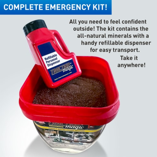 Traction Magic Quick Application All Natural Ice and Snow Melter, 15 Lb Bucket Perspective: back