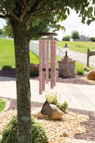 44" Rose Gold, Angels' Arms, Sonnet Wind Chime Perspective: back