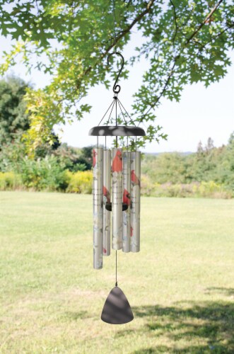 38" Cardinals Appear, Picturesque Sonnet Wind Chime Perspective: back
