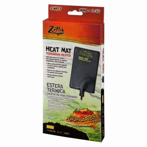 Zilla (#100109936) Heat Mat Terrarium Heater, 4 x 7, black Perspective: back
