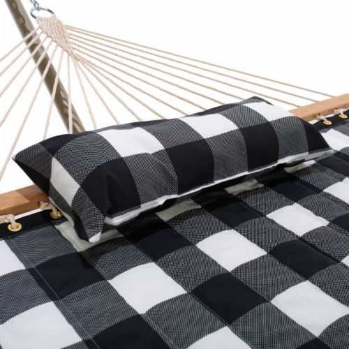 Castaway Hammock Quilted Check Print with Pillow Perspective: back