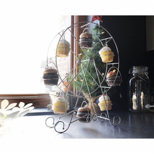 Ferris Wheel Cupcake Dessert Stand Carrier Holder for Birthday  Wedding Party Perspective: back
