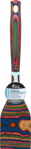 Island Bamboo Pakkawood 12-Inch Spatula, Rainbow Perspective: back