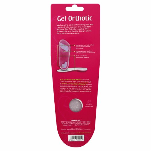 Airplus® Gel Women's Orthotic Insole Shoe Inserts Size 5-11 Perspective: back