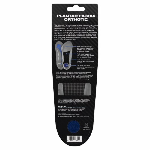 Airplus® Plantar Fascia Men's Orthotic Insole Shoe Inserts Size 7-12 Perspective: back