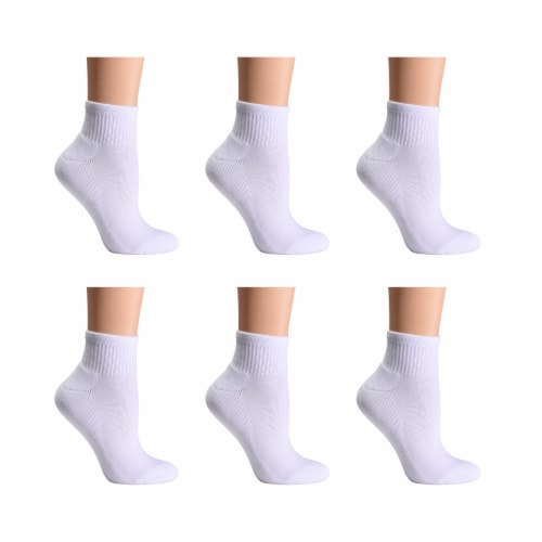 Davco Cotton Quarter Socks - White Perspective: back