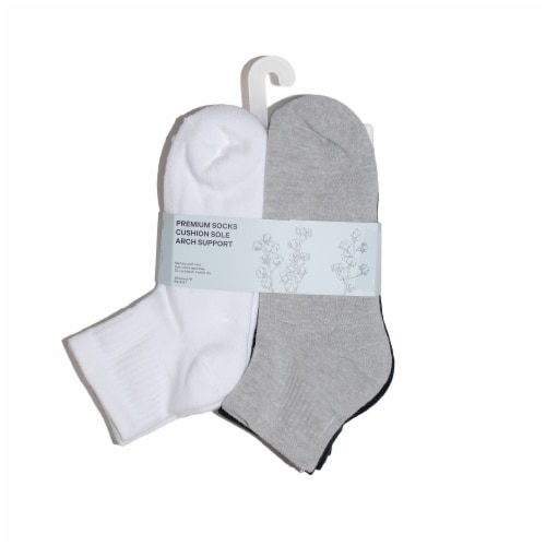 Davco Cotton Quarter Socks - Black Perspective: back