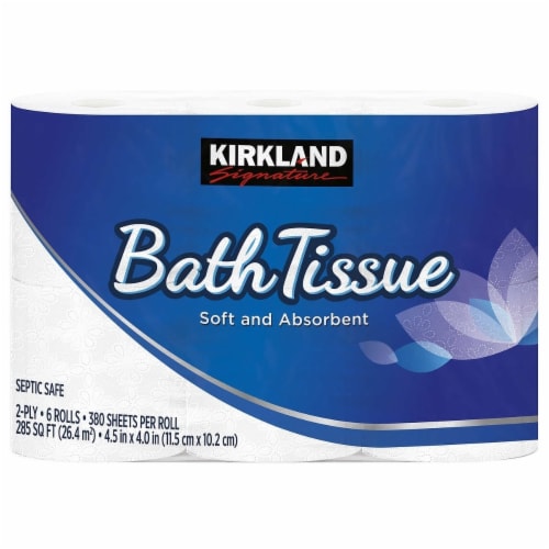 Kirkland Signature Bath Tissue, 2-Ply, 380 Sheets, 30 Rolls, 1 unit ...