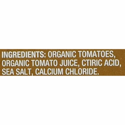 Kirkland Signature Organic Diced Tomatoes, 7.25 Pound Perspective: back
