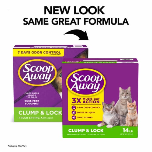 Scoop Away Clump and Lock Fresh Spring Air Scented Cat Litter Perspective: back
