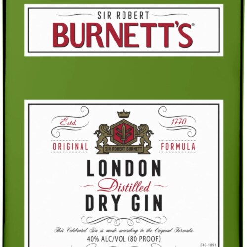 Burnett's London Dry Gin Perspective: back