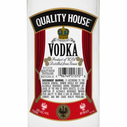 Quality House Vodka Perspective: back