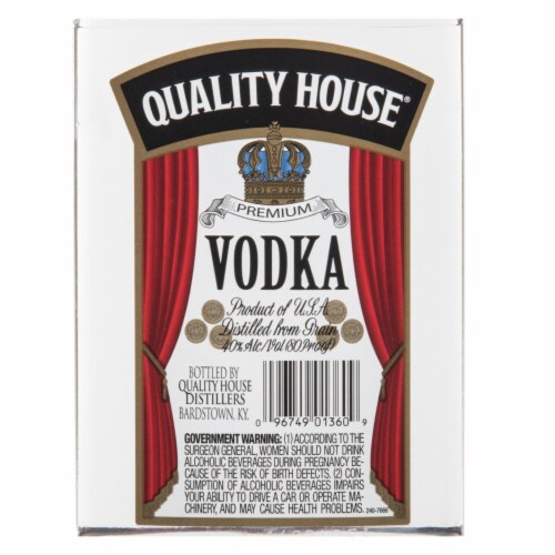 Quality House Vodka Perspective: back
