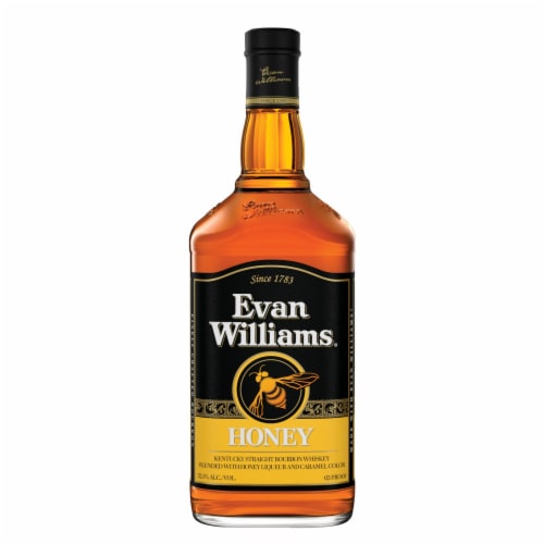 Evan Williams Honey Whiskey Liqueur Perspective: back