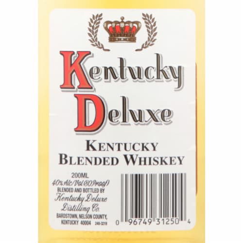 Kentucky Deluxe Blended American Whiskey Perspective: back