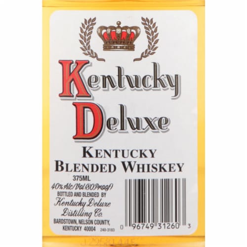 Kentucky Deluxe Blended American Whiskey Perspective: back