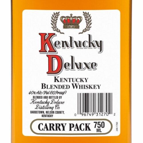 Kentucky Deluxe Blended American Whiskey Perspective: back