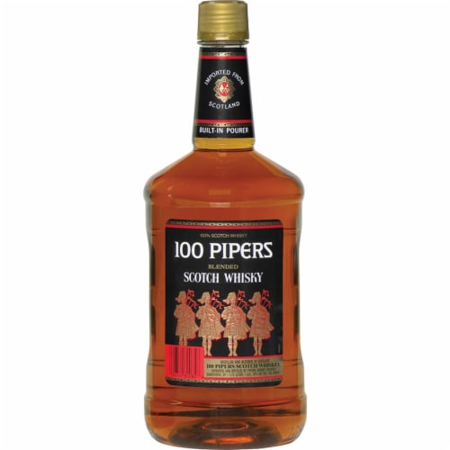 100 Pipers Blended Scotch Perspective: back