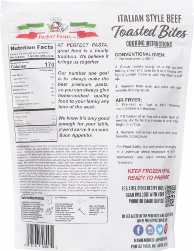 Perfect Pasta® Italian Style Beef Toasted Bites Ravioli Perspective: back