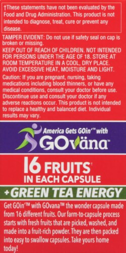GoVana™ 16 Fruits Green Tea Energy Capsules Perspective: back