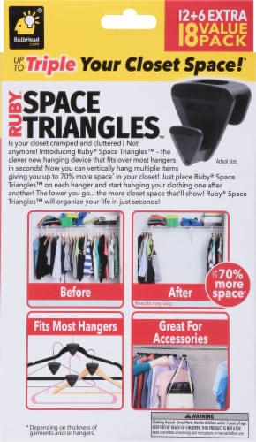 RUBY Space Triangles AS-SEEN-ON-TV, Creates Up to 3X More Closet