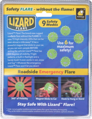 Lizard Flare Roadside Emergency Flare Perspective: back