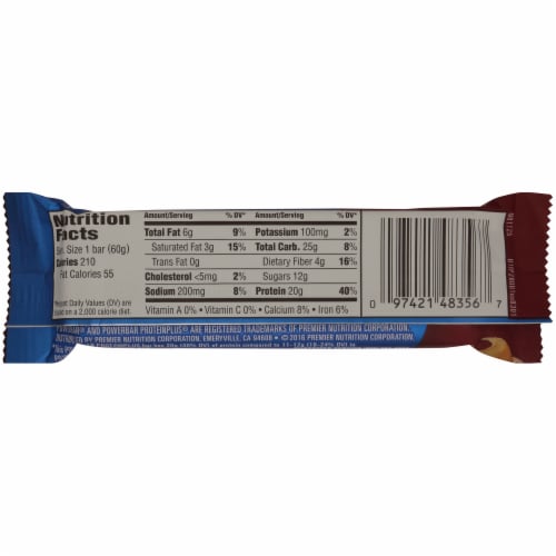 PowerBar Chocolate Peanut Butter Protein Energy Bars Perspective: back