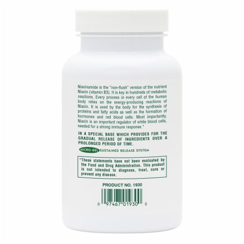 Natures Plus® Niacinamide Tablets 1000mg Perspective: back