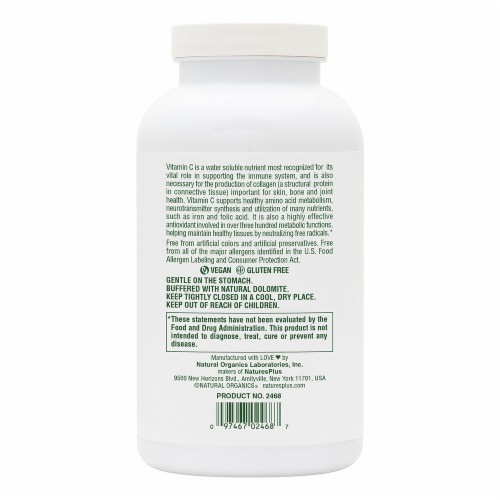 Natures Plus® Orange Juice Chewable Tablets 1000mg Perspective: back