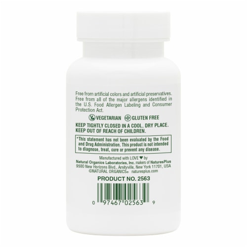 Natures Plus® Quercetin Plus with Bromelain & Vitamin C Tablets Perspective: back
