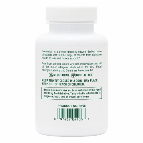 Natures Plus® Ultra Bromelain Tablets 1500mg Perspective: back