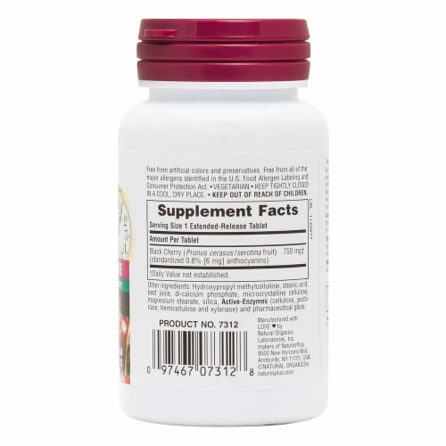 Nature's Plus Black Cherry Extended Release Perspective: back