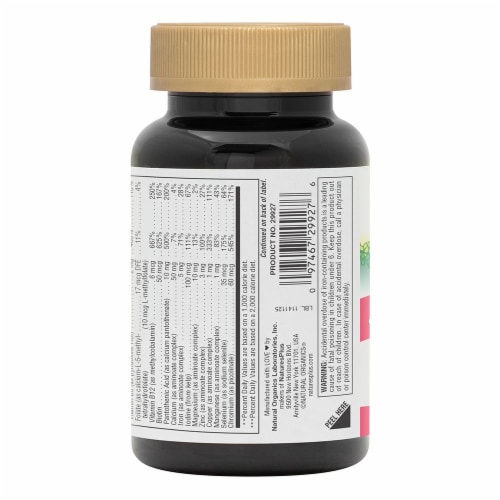 Natures Plus Animal Parade Gold Children's Cherry Orange Grape Multi-Vitamin Chewables Perspective: back