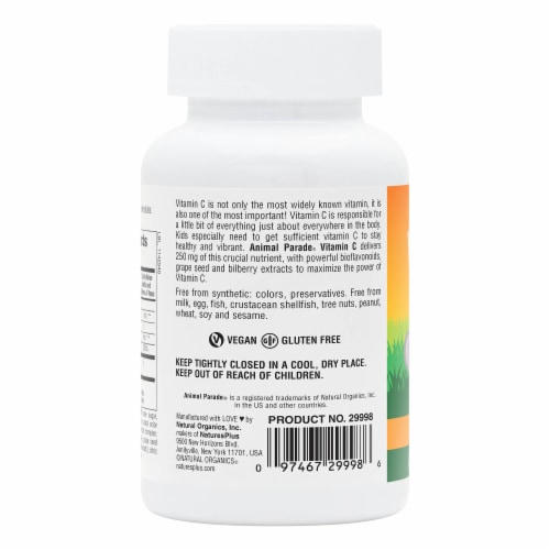 Natures Plus® Animal Parade Vitamin C Chewable Supplement Perspective: back
