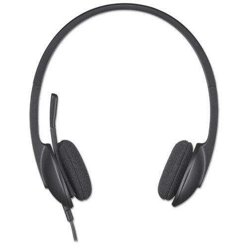 H340 Binaural Over The Head Corded Headset, Black