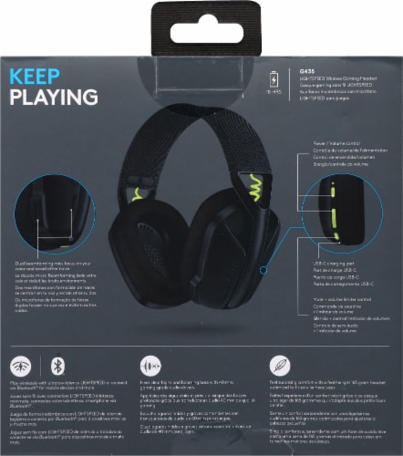 Logitech G435 Wireless Gaming Headset - Black Perspective: back