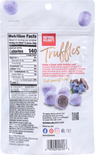 Bard Valley Chocolate Blueberry Date Truffles Perspective: back