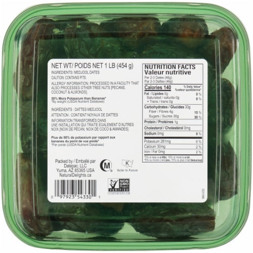 Bard Valley Natural Delights Medjool Dates Perspective: back