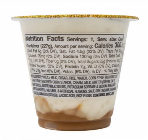 Flan Rico® Caramel Rice Pudding Perspective: back