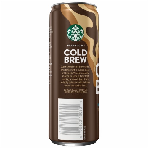 Starbucks® Premium Vanilla Sweet Cream Cold Brew Iced Coffee Can Perspective: back