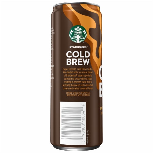 Starbucks® Premium Salted Caramel Cream Cold Brew Iced Coffee Can Perspective: back